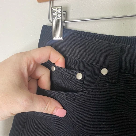 NWT Princess Polly Eddie Black High Waisted Distressed Shorts Size 2 - Picture 8 of 10